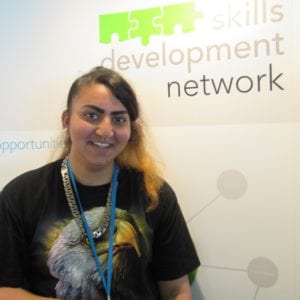 Javairiya Hussain at the Skills Development Network conference